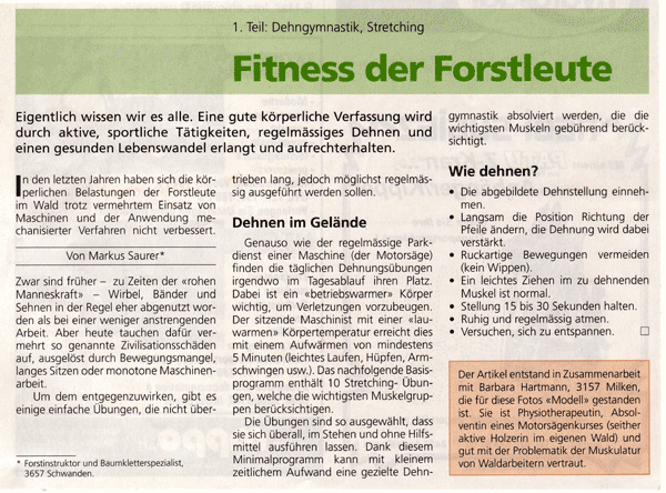 Fitness der Forstleute